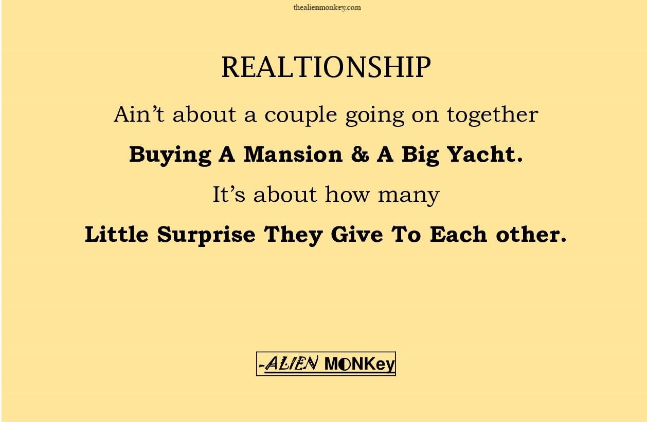 Relationship. The ALIEN MONKey